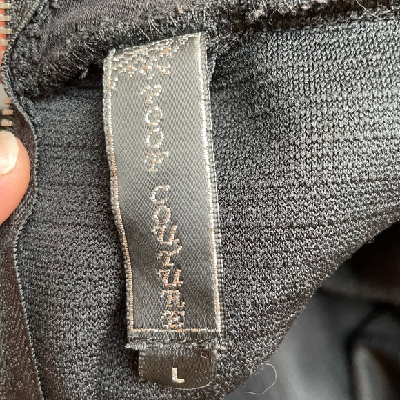 Poof Couture Black Pleated Mini Dress with Cutouts - Picture 4 of 4